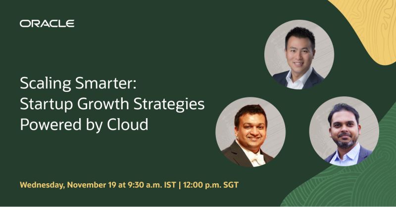 tallysolutions's tweet image. How can startups scale with agility while keeping innovation, security, and efficiency at the core?

We’re excited to share that Saket Rungta, Director of Technology at Tally Solutions, will be speaking at the upcoming Oracle Cloud Infrastructure webinar, joining industry leaders…