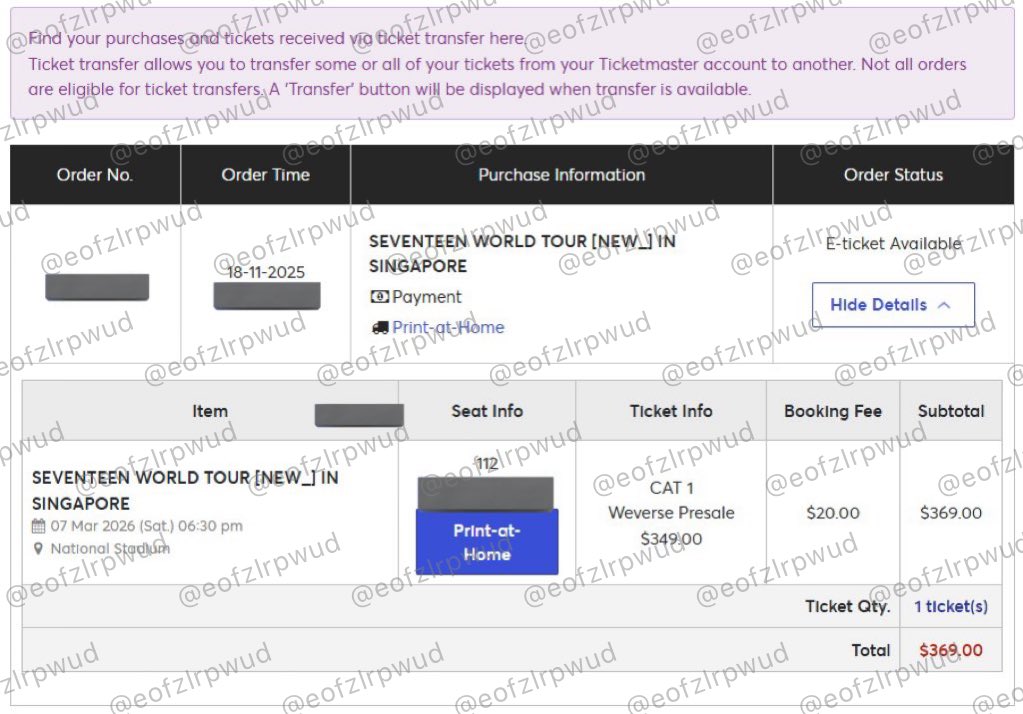 eofzlrpwud's tweet image. SEVENTEEN WORLD TOUR [NEW_] IN SINGAPORE
세븐틴 싱가포르 싱가폴 콘서트 해투 해외투어 선예매 성공
#티켓마스터 #ticketmaster