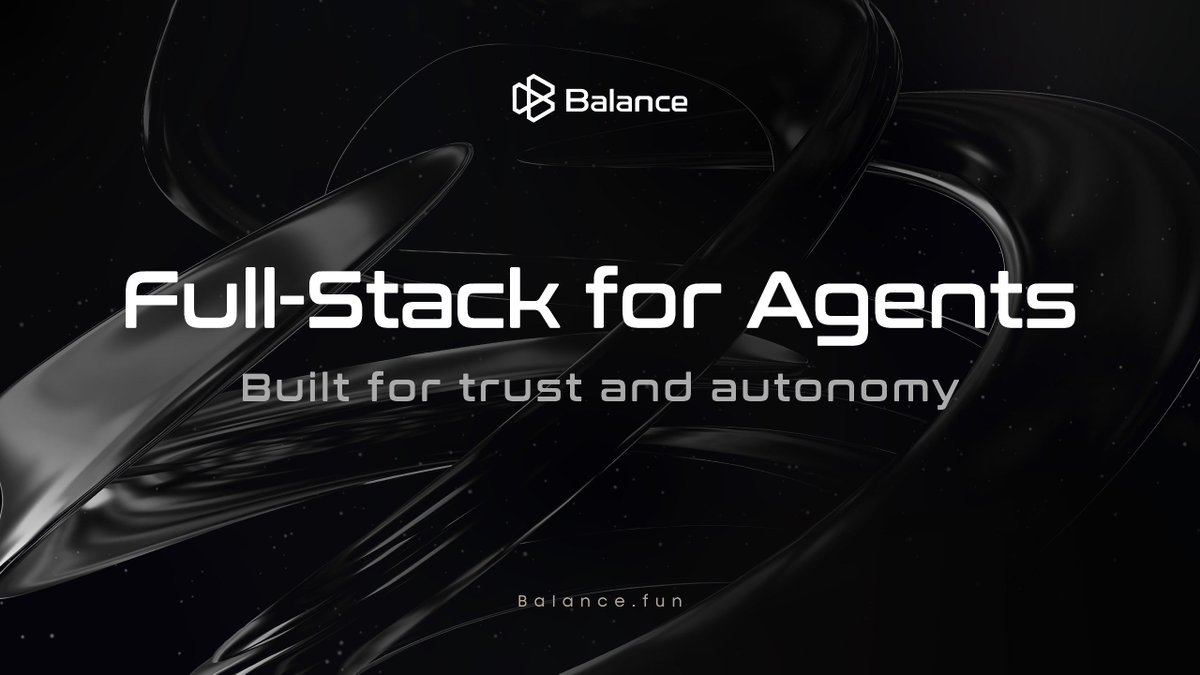 RealBalanceFun's tweet image. Agents need more than compute. 

They need context, memory, coordination, and verifiable outcomes. 

Balance delivers a full stack that lets AI agents operate on-chain with greater trust and autonomy.