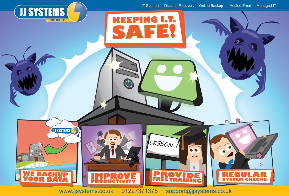 jjsystems's tweet image. Check out FOUR good reasons to look at how we can keep your IT safe with our Managed IT services #ITSupport #CustomerService