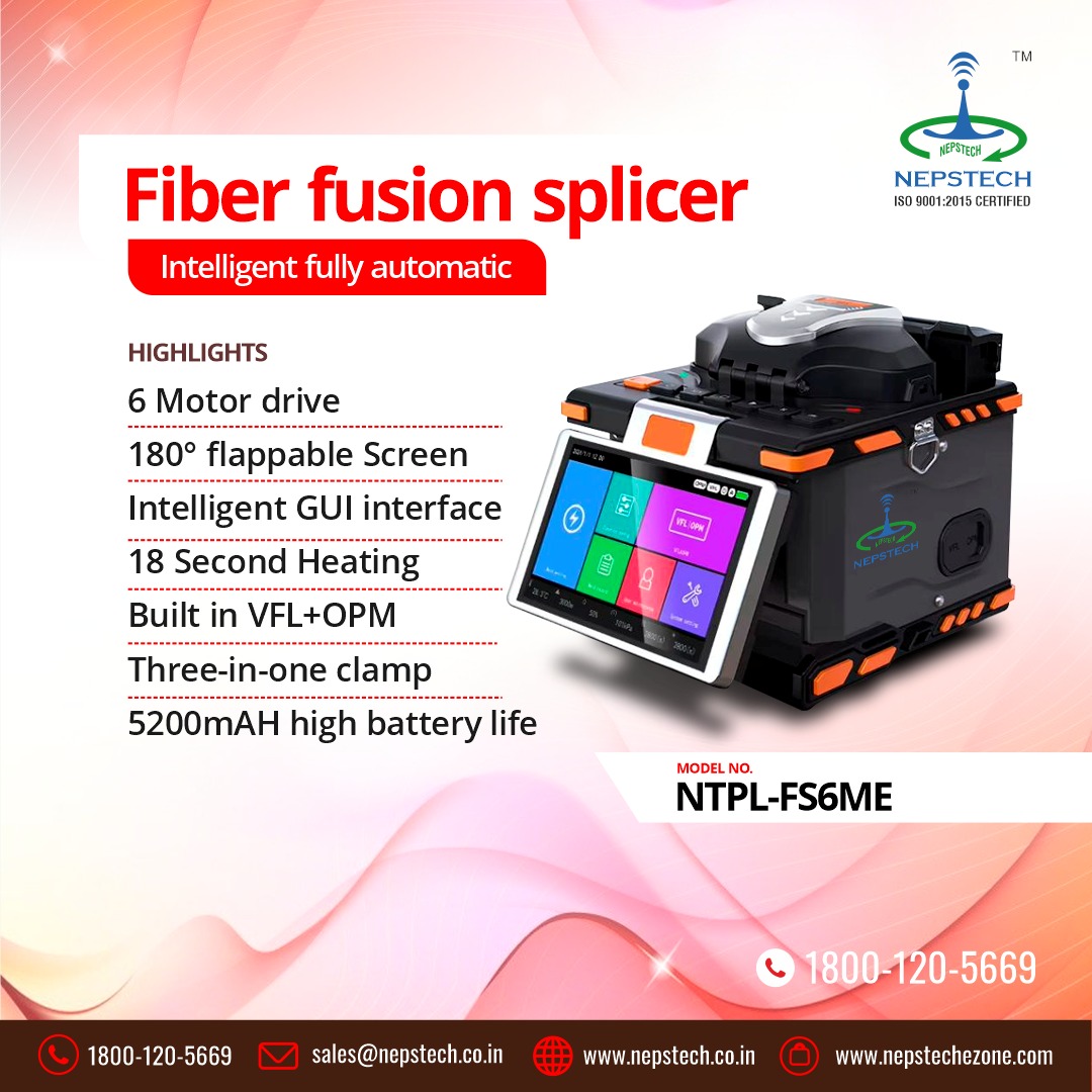 NEPSTECH1's tweet image. #Automatic_Splicing_Machine Call/WhatsApp us at 091639 46809 For online shopping visit us: nepstechezone.com/products/fusio… Email us: sales@nepstech.co.in #splicing #splicingmachine #ftthinstallation #FTTHInternet #fiberoptic #fiberinternet #fibercable #Automatic