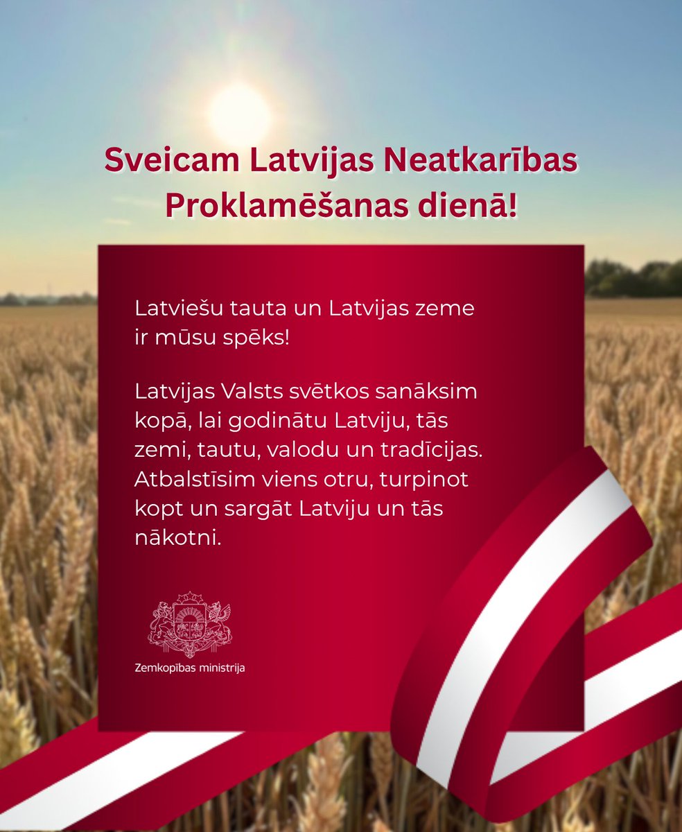 Sveicam Latvijas Neatkarības Proklamēšanas dienā! 🇱🇻❤️