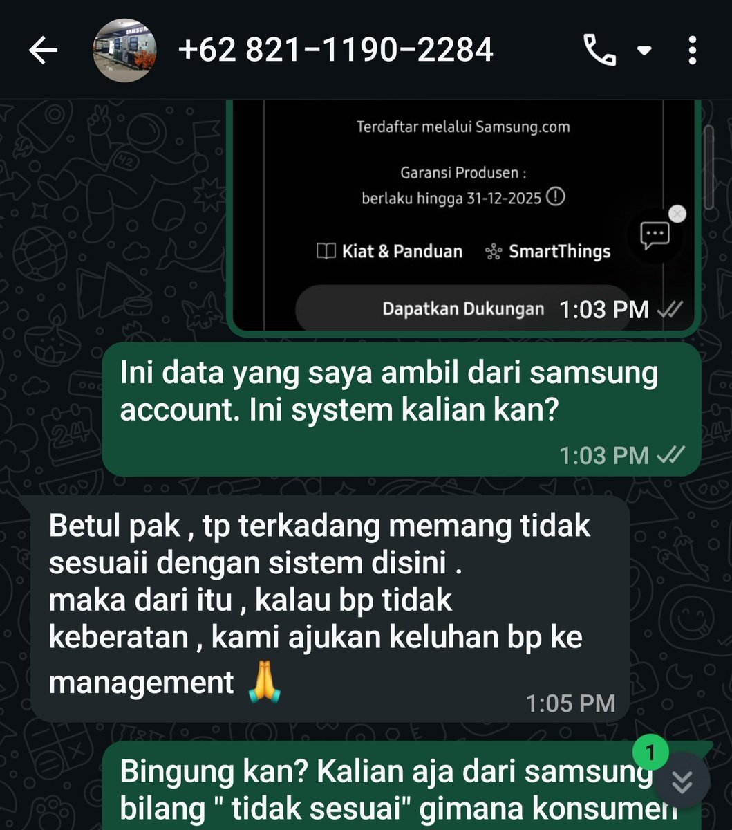 tsufami's tweet photo. @samsungID Penjelasan dr ssc fatmawati..."tdk sesuai" https://t.co/HYxerOXPyq