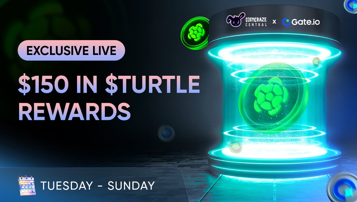 CoinCraze × <a href="/Gate/">Gate</a> Airdrop #22 is Now Live!

This week we’re rolling out $150 in $TURTLE rewards — yes, the speed may be turtle but the rewards are fast 🐢

How to Join
- Follow <a href="/CoinCrazeCen/">CoinCraze Central</a> &amp; <a href="/CoinCrazeKR/">CoinCraze Central (KR)</a>
- Like, retweet, and tag 3 friends
- Register with the CoinCraze referral