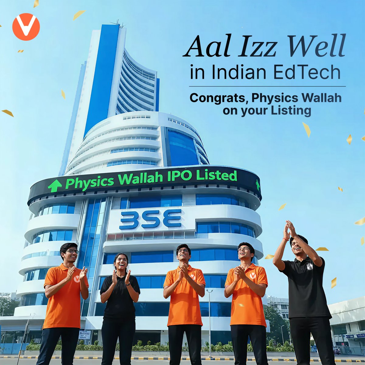 vedantu_learn's tweet image. Aal Izz Well in Indian EdTech. 🎉
As Physics Wallah rings the bell, the whole ecosystem cheers. From post-pandemic doubt to rebuilding by students, teachers and teams-today signals trust, staying power &amp;amp; access with quality at scale. Congrats @physics__wallah Let’s keep building.