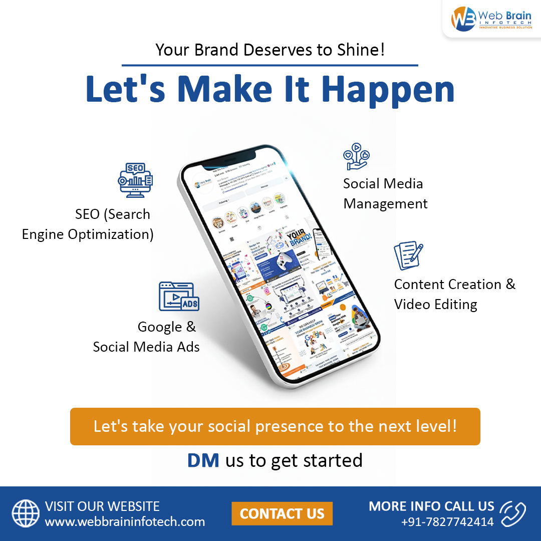webbraininfo's tweet image. 𝐘𝐨𝐮𝐫 #𝐁𝐫𝐚𝐧𝐝 𝐃𝐞𝐬𝐞𝐫𝐯𝐞𝐬 𝐭𝐨 𝐒𝐡𝐢𝐧𝐞 — 𝐋𝐞𝐭’𝐬 𝐌𝐚𝐤𝐞 𝐈𝐭 𝐇𝐚𝐩𝐩𝐞𝐧!

At @webbraininfo, we help businesses grow with powerful #digitalsolutions.

Learn more at webbraininfotech.com/digital-market…

#WebBrainInfotech #DigitalMarketing #SEOExperts #SocialMediaManagement