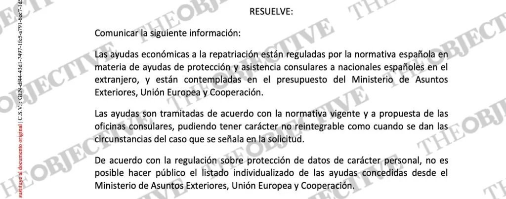 Pregunté a Exteriores por el coste de repatriar la flotilla y me dicen que por "protección de datos" no me lo dicen

No pedí información personal, solo cuánto se gastaron en los billetes de avión

Ganaré esta solicitud ante el Consejo de Transparencia
theobjective.com/espana/2025-11…