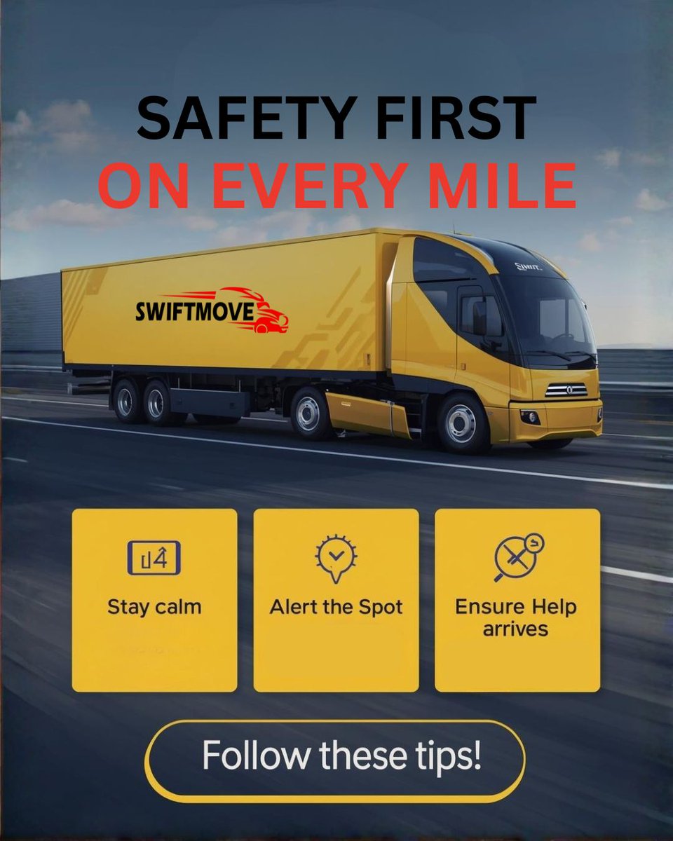 Swiftmove_'s tweet image. 🚛 At SwiftMove, safety isn’t just a rule — it’s a commitment we carry on every road, every route, and every mile.

Whether it’s long hauls, highway drives, or urban deliveries, the well-being of our drivers, vehicles, and cargo always comes first.

#SwiftMove #SafetyFirst