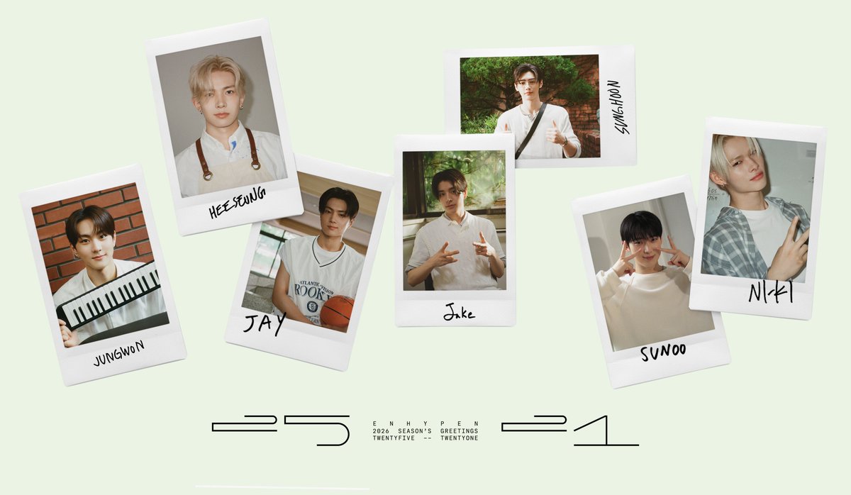 ENHYPEN's tweet image. ENHYPEN 2026 SEASON&apos;S GREETINGS Preview Cuts #1

💛  RELEASE : 2025.12.08. MON (KST)

#ENHYPEN #엔하이픈
#엔하이픈2026시즌그리팅 #엔하이픈2026꾸꾸북