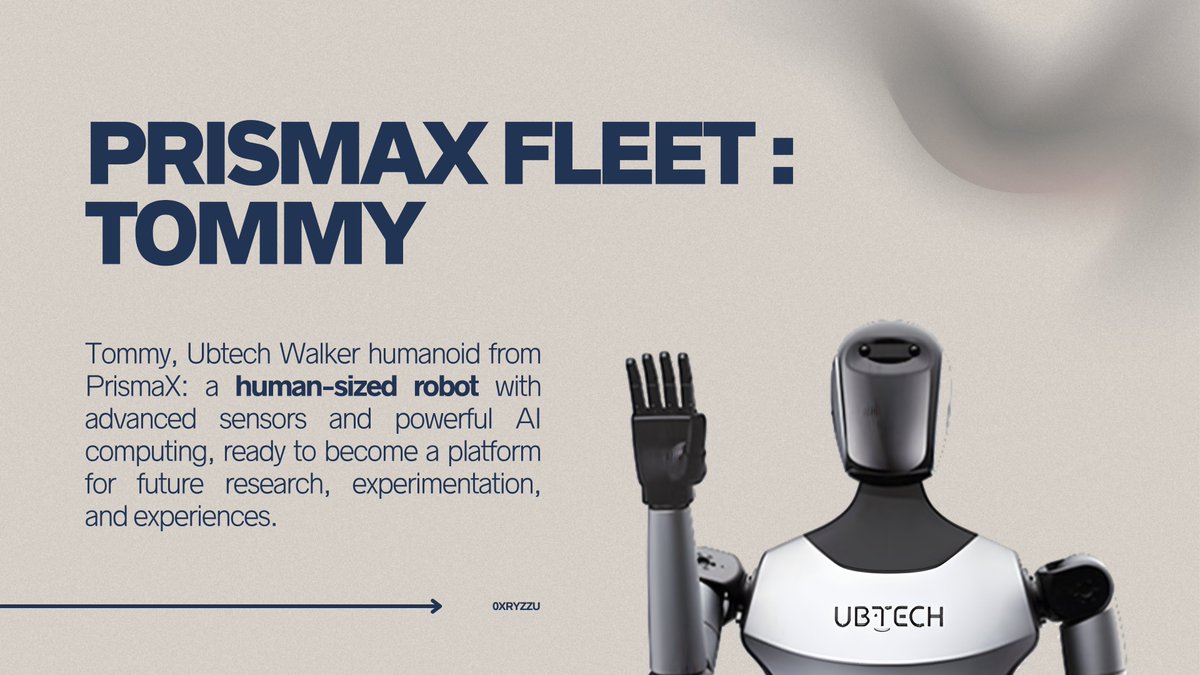 0xRyzzu's tweet image. In the past, highly intelligent humanoids only existed in sci fi movies

Now, you can stand right in front of one, talk to it, and invite it to work with you.

Meet Tommy; the Ubtech Walker that brings the robotic experience of the future into the real world together with…