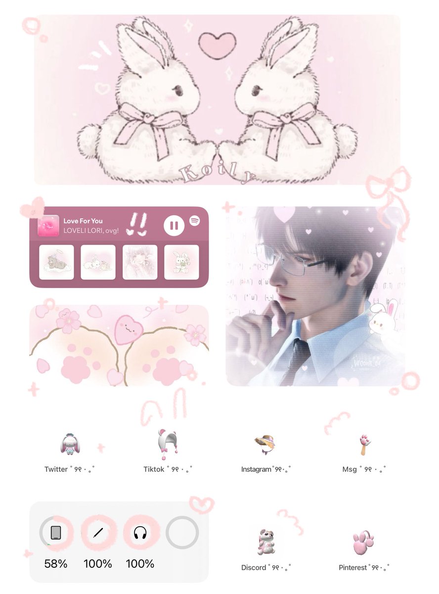 luvzyn's tweet image. cute ipad set for the cutest akso doctor 🧸ྀི⋆