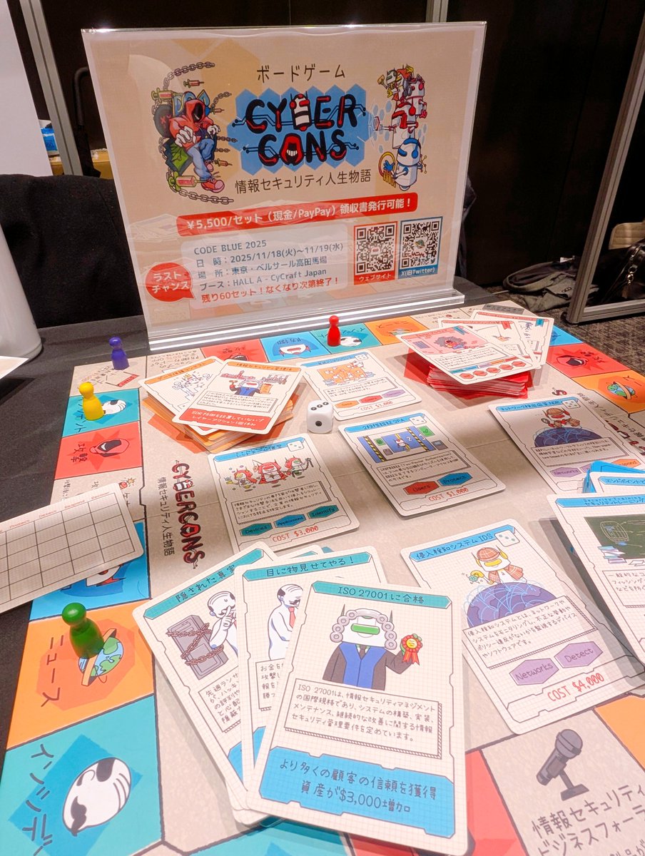 cycraft_corp's tweet image. #CODEBLUE (@codeblue_jp ) での講演にお越しいただきありがとうございました！ ぜひブースで XecArena に挑戦してください💥
Cybercans は本日・明日ともに絶賛販売中です！ 残り45セット…お早めに！📷 

Come visit our CODEBLUE booth and try the XecArena challenge 📷
Cybercans are on sale!
