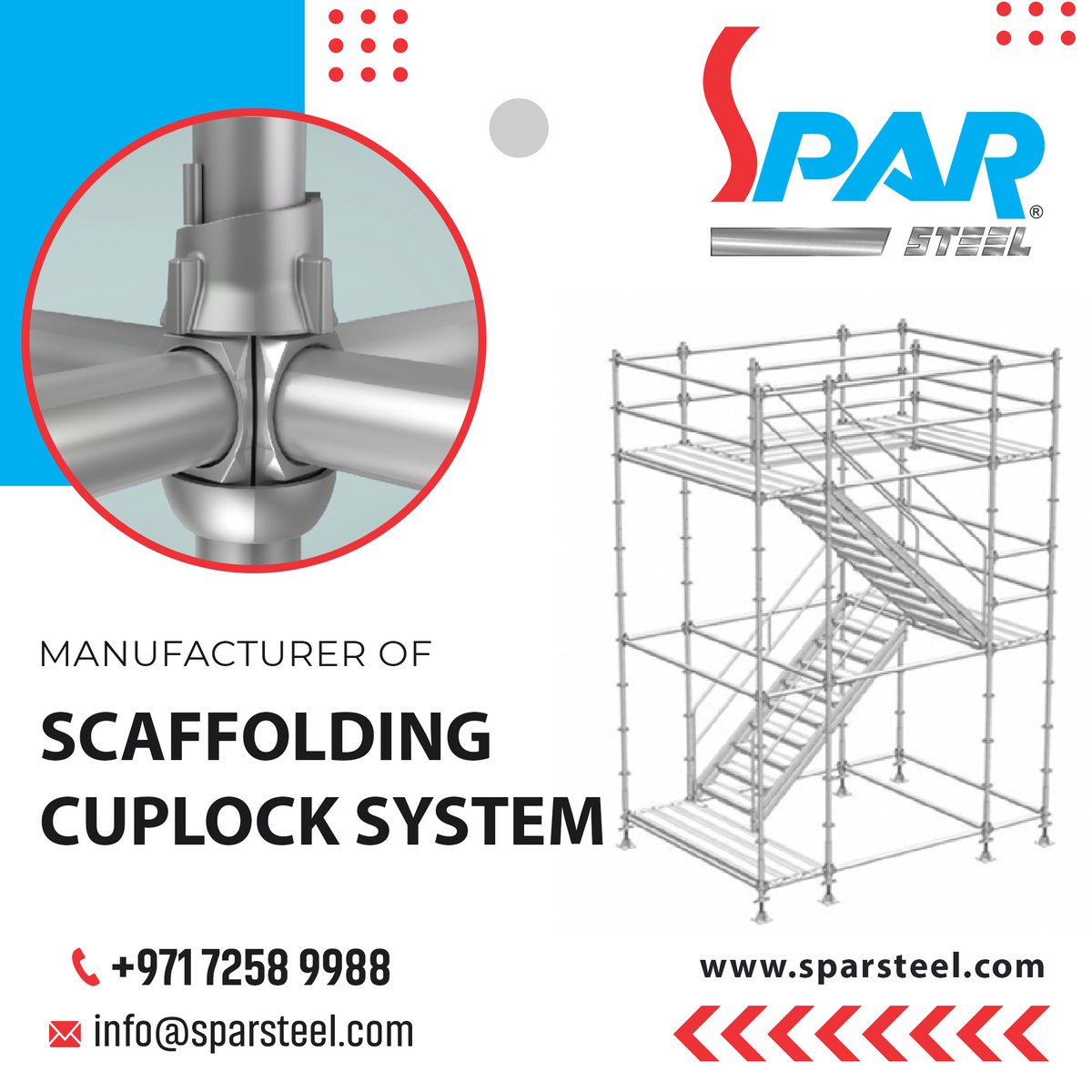 SteelSpar's tweet image. SPAR Steel’s Scaffolding Cuplock System is engineered for fast assembly, superior strength, and maximum safety on every project.
Build Strong. Build Safe. Build with SPAR Steel.
🌐 sparsteel.com
#SparSteel #cuplockSystem #scaffolding  #scaffoldingcuplock
