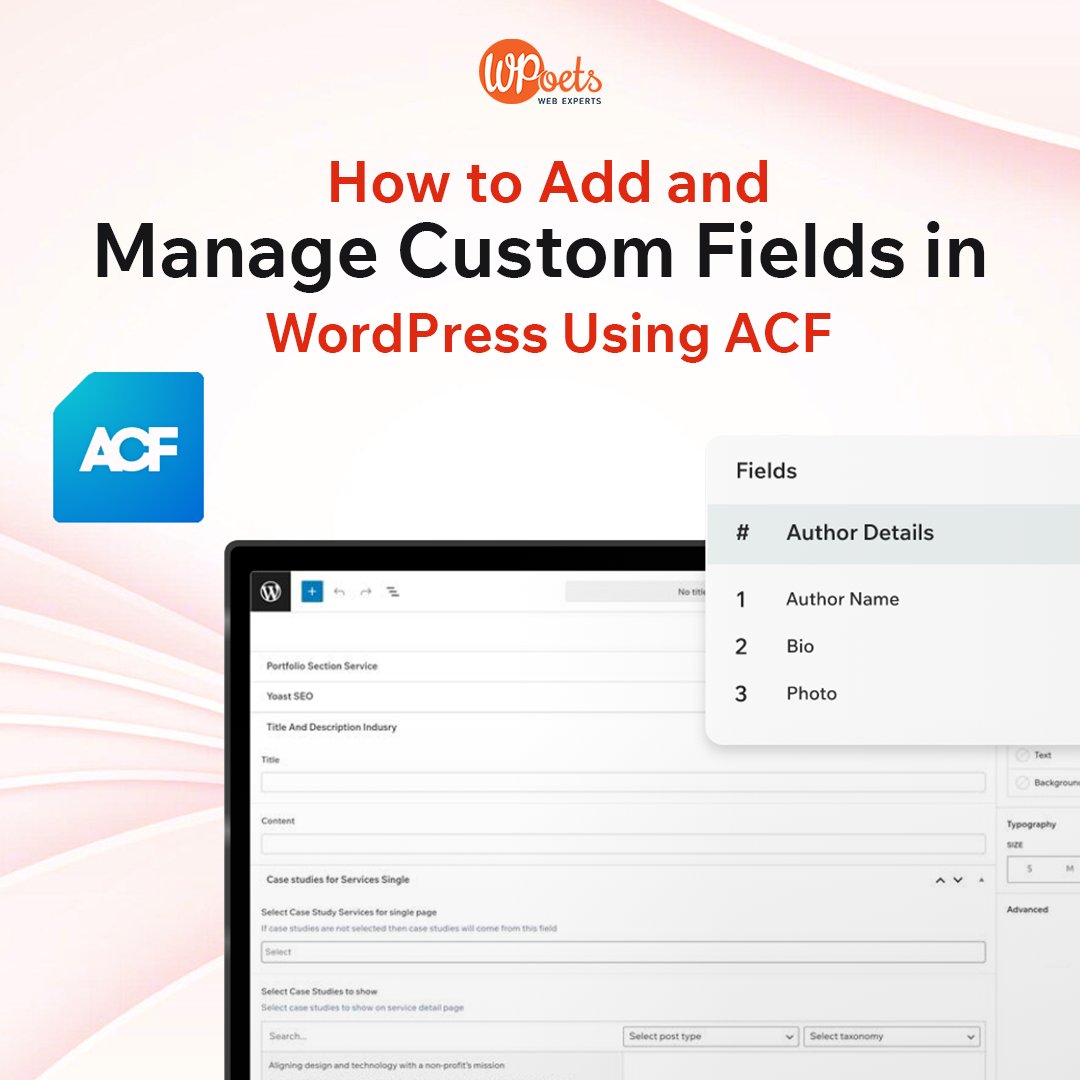 wpoets's tweet image. Make your WordPress site smarter with Advanced Custom Fields (ACF)!

✅ Add custom data easily
✅ Build personalized pages
✅ No coding needed 🚀
Link to blog : bit.ly/HowtoAddandMan…
#WordPress #ACF #WebDesign #WPoets