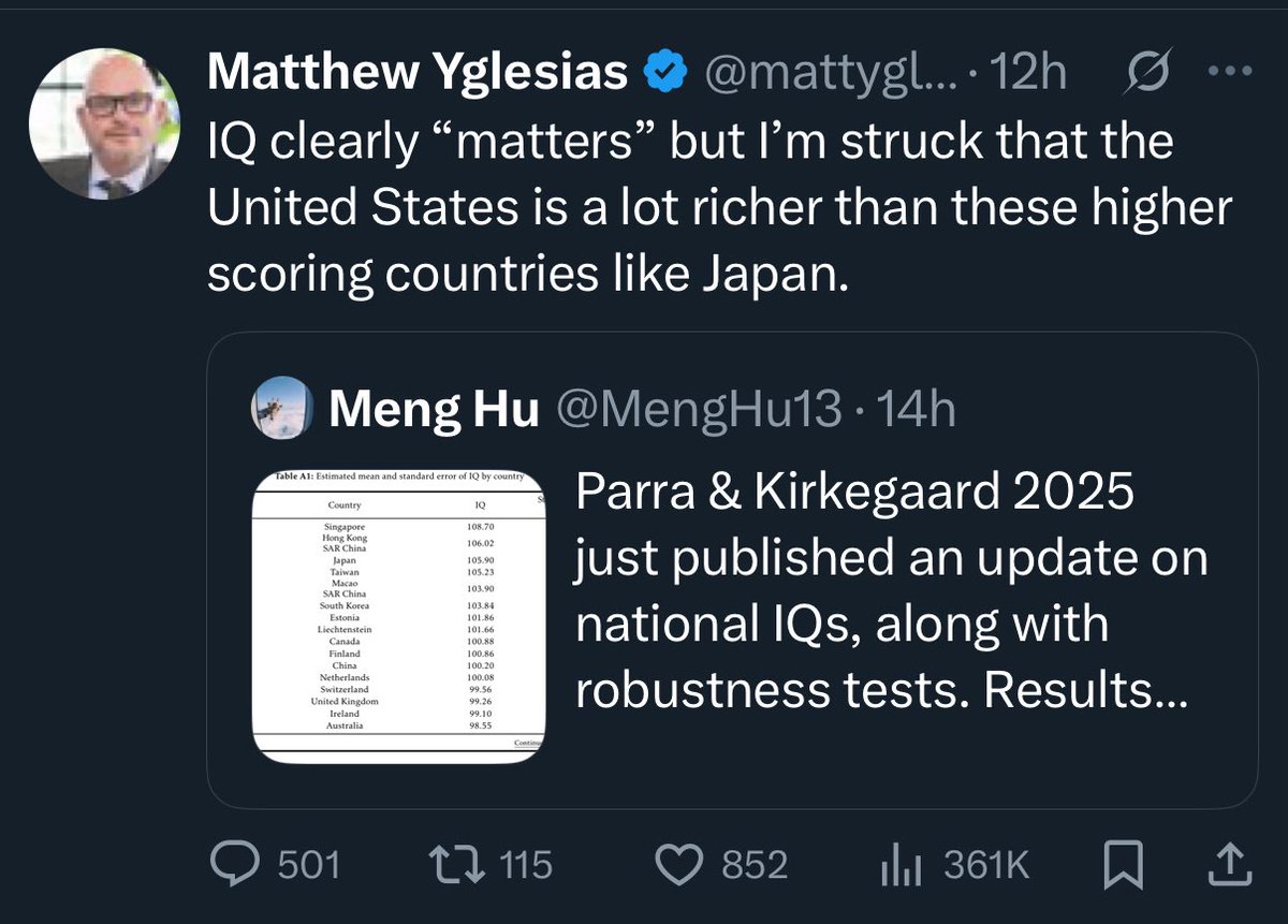 arcticinstincts's tweet image. What we think high Japanese IQ is used on- quantum physics, fields medal math breakthroughs 

What it’s actually used on- 

1) mentally modeling 1st &amp;amp; 2nd order effects of your behavior on your social image to achieve minimal embarrassment risk &amp;amp; maximum prestige opportunities…