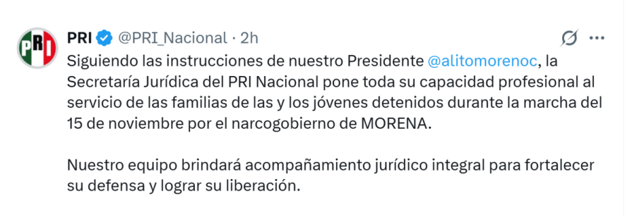 PM_Navegaciones's tweet image. Cuando desgobernaban, los priístas enviaban a sus golpeadores a desvirtuar movilizaciones pacíficas. Y una vez cumplida la tarea, sus jueces maiceados los soltaban sin más.
No pensaron que hoy existe un Poder Judicial independiente y que se acabó la impunidad para sus vándalos 🤭