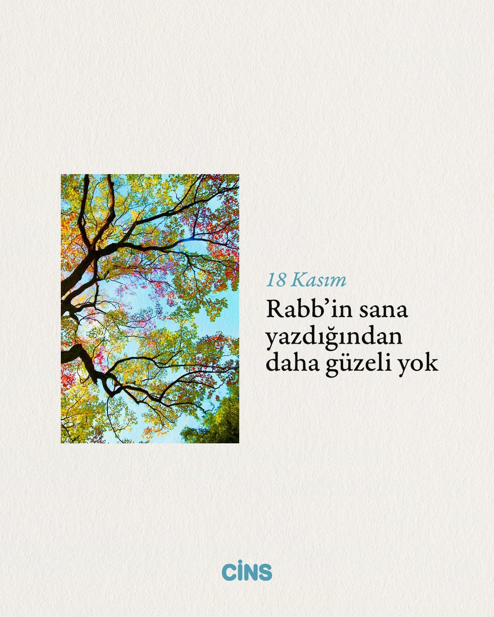 Günlük Cins hatırlatmasıdır:

Rabb’in sana yazdığından daha güzeli yok.