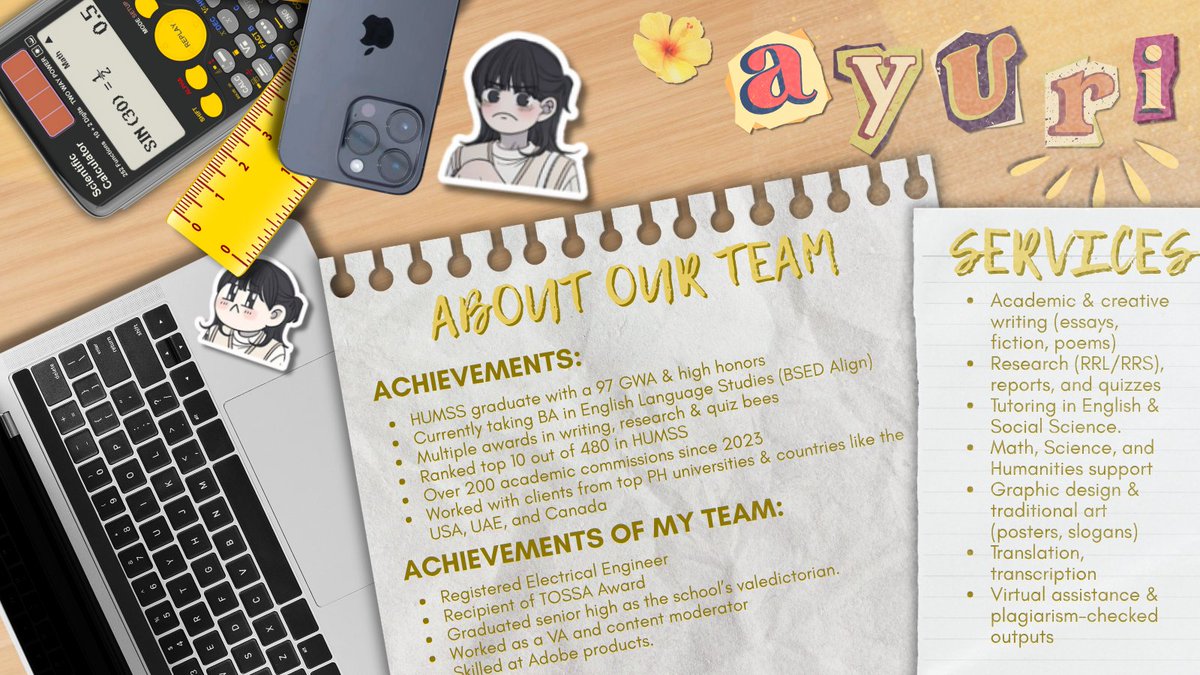 ayuricommission's tweet image. Helloo po! Ayuri&apos;s open for academic commissions acad comms for rush and non rush same day dl 💡

About us commissioner? English major + registered engineer + Psych major skilled in graphic design 

Send your dm for inquiry! 👷👩‍🏫 

Lf client #commissionsopen #commsx #commstwt