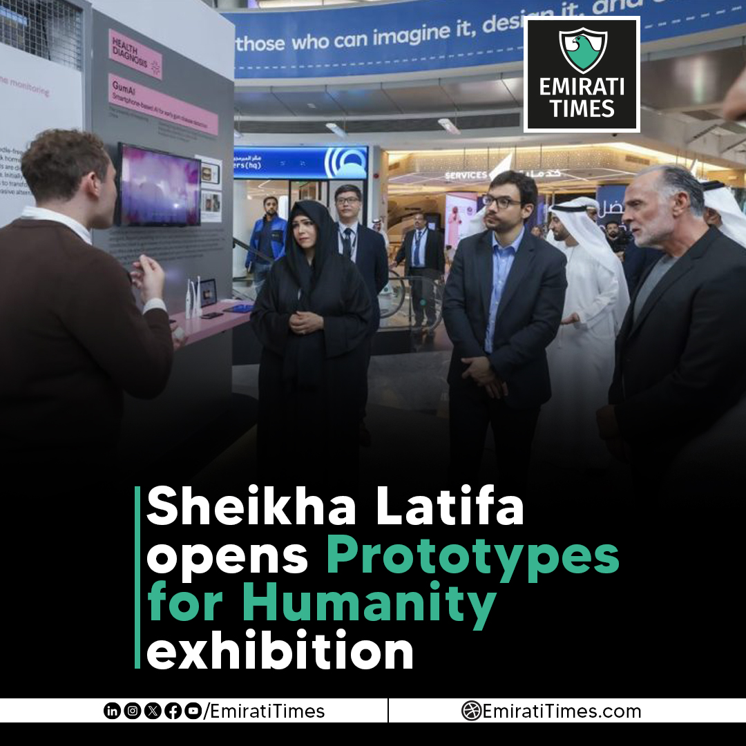 EmiratiTimes's tweet image. Sheikha Latifa opens Prototypes for Humanity exhibition
emiratitimes.com/prototypes-for…

#DubaiFutureSolutions #PrototypesForHumanity #DubaiFutureForum #EmiratiTimes #FutureInnovation #SheikhaLatifa #TechLeadership #FutureTech  @PrototypesforH @DubaiFuture @hhshklatifa