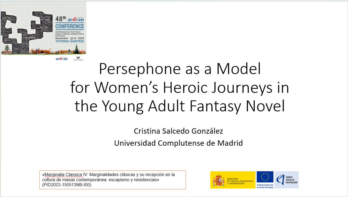 Muy satisfecha de mi participación en la 48 edición de AEDEAN.
Impresionante el trabajo del Departamento de Filología Inglesa y Alemana y Traducción e Interpretación de la UPV/EHU como sede del congreso. 
¡Enhorabuena!
#AEDEAN48
<a href="/upvehu/">UPV/EHU</a>
<a href="/Letrak_EHU/">Letrak_EHU</a>
<a href="/aedeaninfo/">AEDEAN</a> 
<a href="/marginaliaclaho/">Marginalia Classica</a>