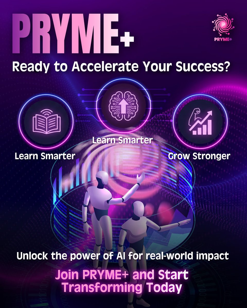 PRYME_PLUS's tweet image. PRYME+ — Ready to Accelerate Your Success? 🚀

Learn smarter, lead faster, and grow stronger with intelligent training and real execution power.
Turn vision into results — start your transformation with PRYME+. 💡✨

#PRYMEPlus #AIGrowth #SmartLearning #SuccessAccelerator