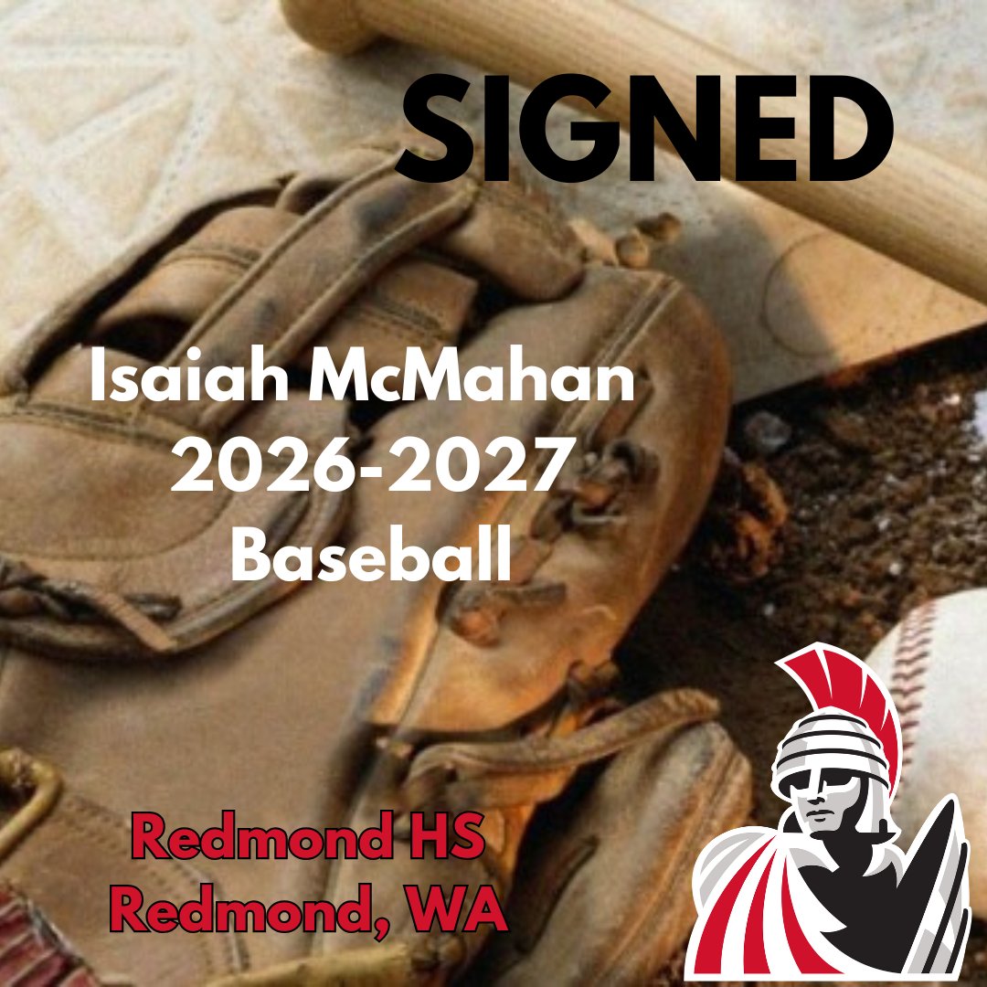 Trojan Athletics Welcomes 2026-2027 Baseball LOI Signee ~ Isaiah McMahan from Redmond High School to Everett CC, <a href="/EvCC_Baseball/">Everett CC Baseball</a> and #TrojanNation!
