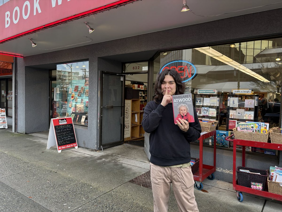 And from Broadway Book Warehouse in Vancouver, Genki Ferguson models the cover ..  😀