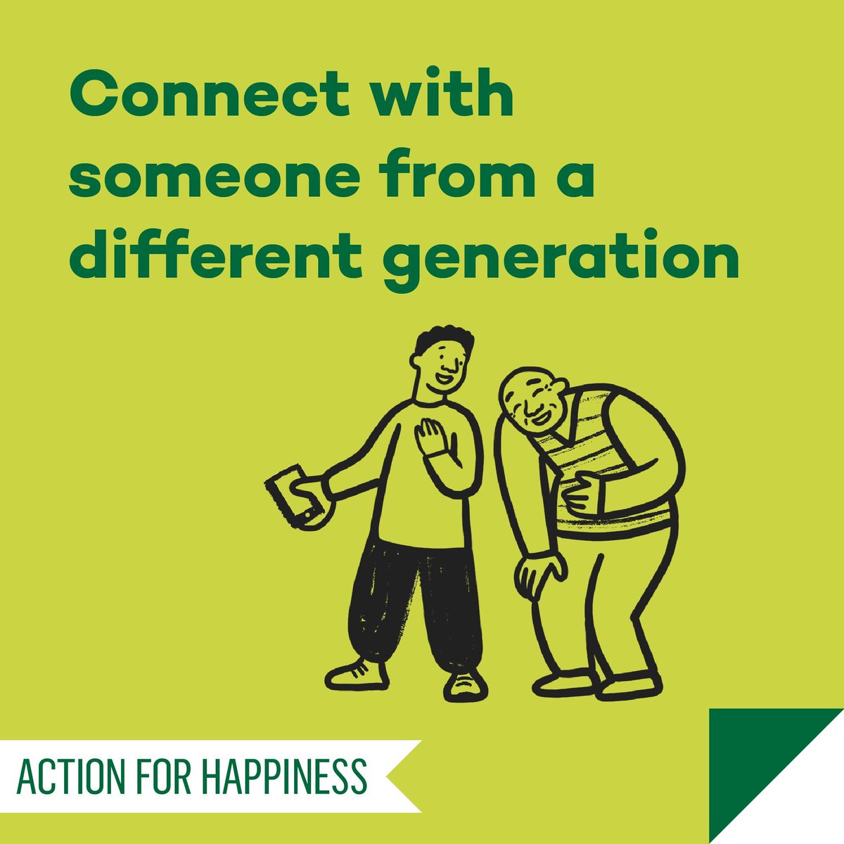 New Ways November - Day 18: Connect with someone from a different generation actionforhappiness.org/new-ways-novem… #NewWaysNovember