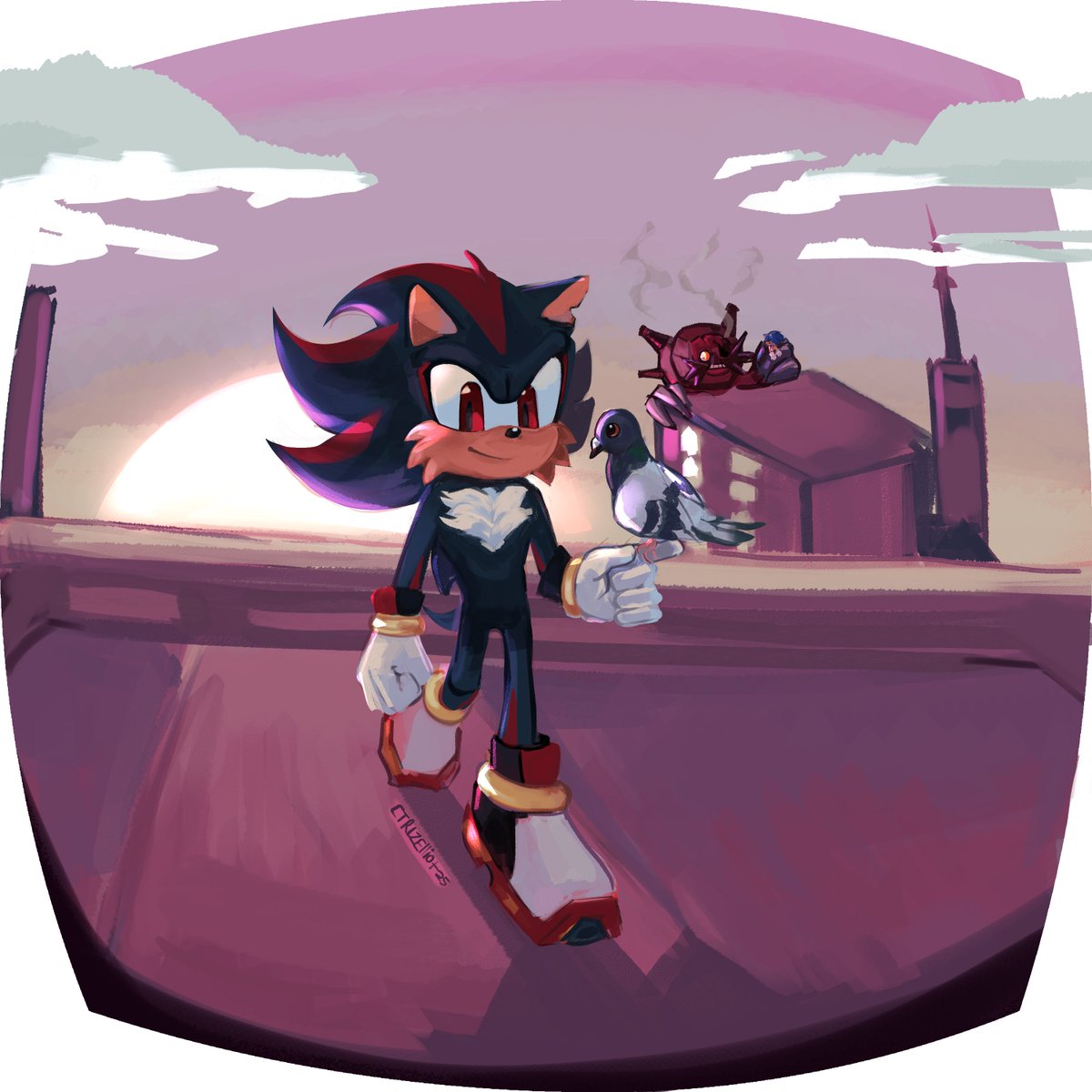 Some Shadow fanart... has been a long time #SonicTheHedgehog #shadowthehedegehog #sonicfanart
