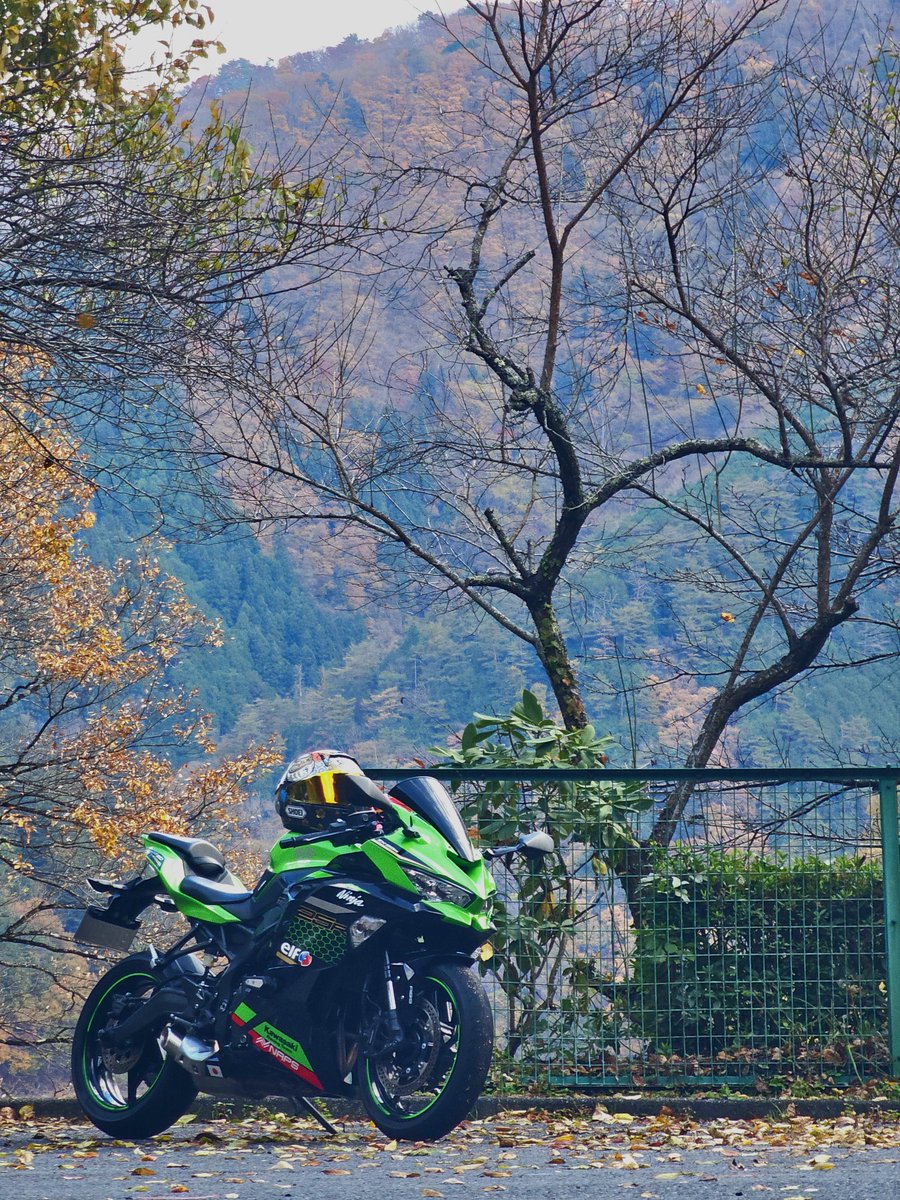 風景写真 バイクで初めての奥多摩湖！ チャリと感覚違いすぎて怖かった #ZX25R