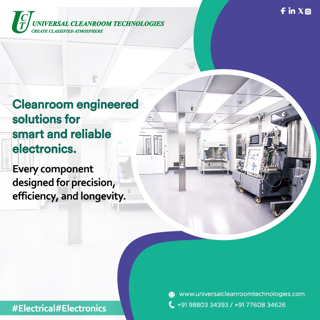 cleanroomtechno's tweet image. Electrical &amp;amp; Electronics!
 Cleanroom-engineered solutions for smart and reliable electronics.
#ElectronicsEngineering #ElectricalSolutions #cleanroomtechnology #cleanroomengineering 
📞 Call us: +91 98803 34393 | +91 77608 34626
🌐 Visit Us: universalcleanroomtechnologies.com