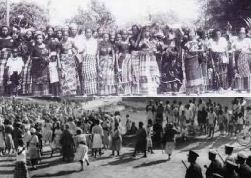 VoiceOfTheEast's tweet image. They called it the Aba Women’s Riot to make our women look chaotic and unruly. But it was never a riot. It was a powerful, well-coordinated protest led by thousands of fearless Igbo women joined by their Ibibio, Andoni, Ogoni, Bonny, and Opobo sisters. They gathered in Aba on…