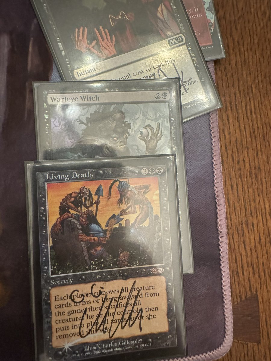 Living Death is part of the hoard!! 
Original painting by <a href="/CGillespieUK/">charlie gillespie</a> ! 
13.75 x 10.25 inches 

A beautiful piece and one I remember well from 1997 to now.  I’ve cast this card countless times.  It’s been in so many of my decks.  #MagicTheGatheringArt #mtgカード自慢大 #MtGArt