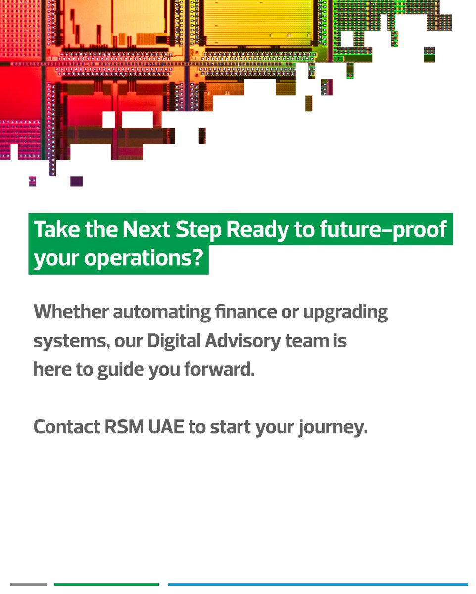 RSM_AE's tweet photo. At #RSMUAE, we help organizations unlock value through smart technology.
From streamlining operations to enhancing decision-making, our digital consultancy team guides you through every step of your transformation journey.
Are you ready to future-proof your business?
Learn more or speak to our advisors today #UAEbusiness #ConsultingServices