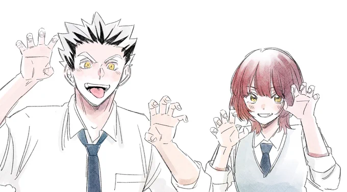 いとこの話をしていてこの2人いとこだったら可愛いじゃんと気づいた ちょうど瞳の色いっしょ 固定夢主