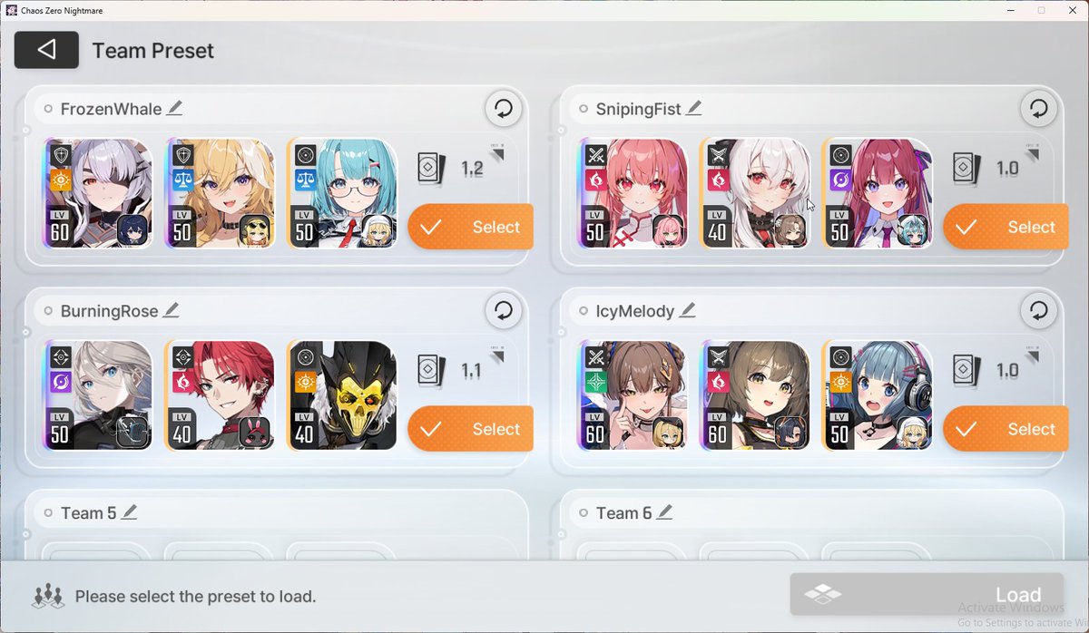 so many teams I wanna play, so little resource to level them up. T ^ T