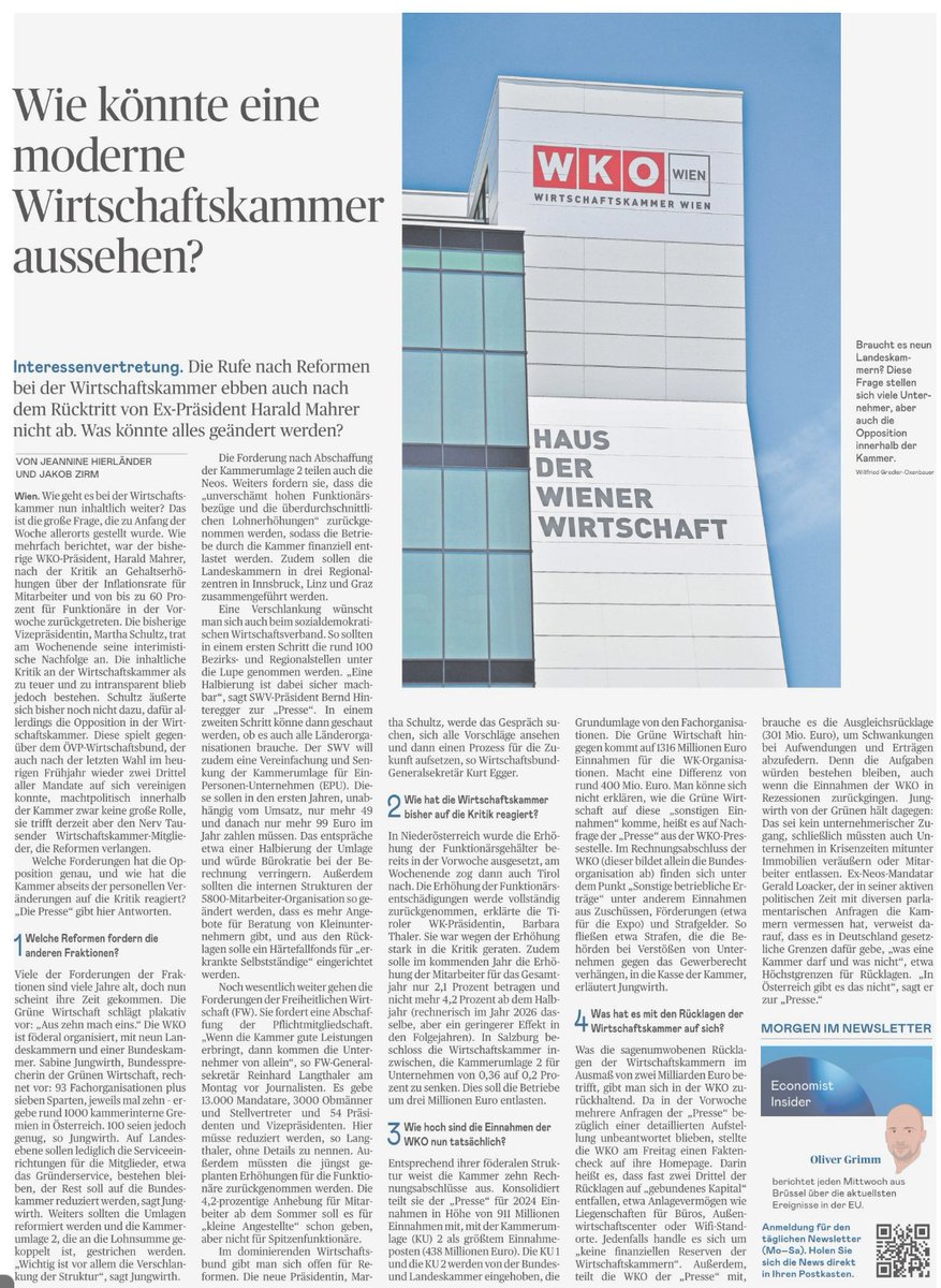 In 🇩🇪 gibt es gesetzliche Grenzen für Rücklagen von #Kammern. In 🇦🇹 nicht. (<a href="/DiePressecom/">Die Presse</a>, <a href="/JHierlaender/">Jeannine Hierländer</a>)