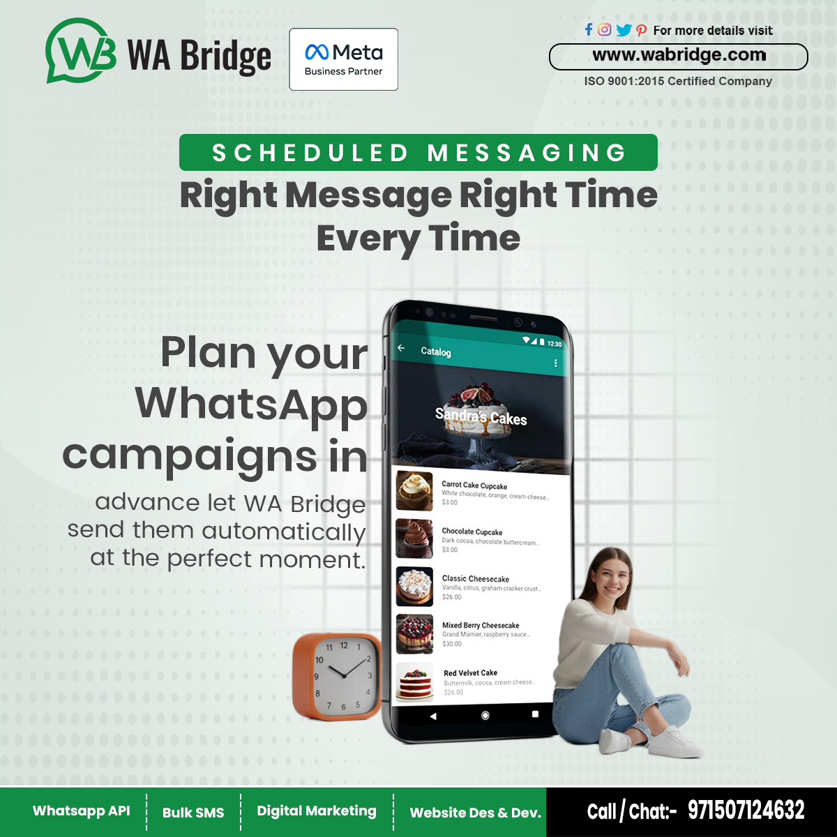 wabridge_uae's tweet image. Plan ahead, send on time.
Let WA Bridge handle your WhatsApp scheduling.

👉 Book Your Free Demo Today!
📞 Call / Chat: +971507124632
🌐 Visit: wabridge.com

#WhatsAppBusinessAPI #CustomerEngagement #BusinessGrowthIndia #DigitalIndia #IndianStartup #BusinessSolutions