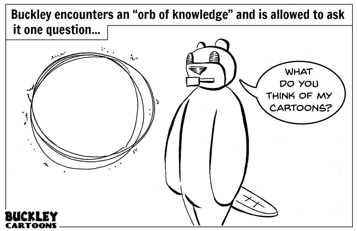 BuckleyCartoons's tweet image. #Orb #Knowledge #Question #Beaver #Cartoons