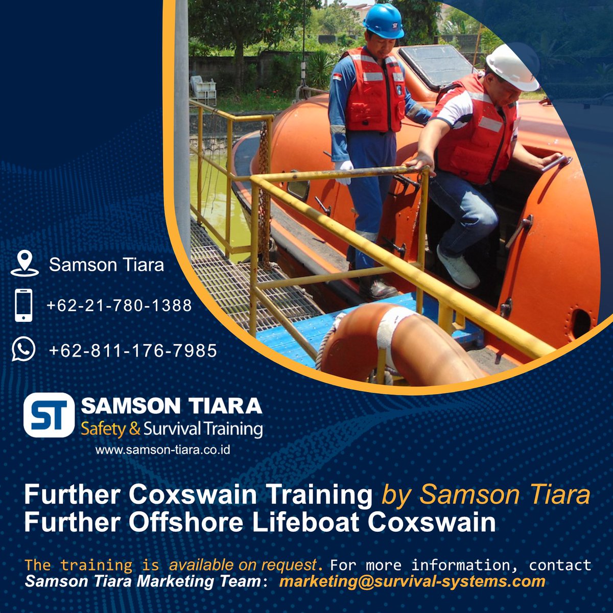 SamsonTiara's tweet image. #𝐒𝐚𝐦𝐬𝐨𝐧𝐓𝐢𝐚𝐫𝐚 gives a 2-day 𝐅𝐮𝐫𝐭𝐡𝐞𝐫 𝐂𝐨𝐱𝐬𝐰𝐚𝐢𝐧 (𝐎𝐟𝐟𝐬𝐡𝐨𝐫𝐞 𝐋𝐢𝐟𝐞𝐛𝐨𝐚𝐭 𝐂𝐨𝐱𝐬𝐰𝐚𝐢𝐧 𝐑𝐞𝐟𝐫𝐞𝐬𝐡𝐞𝐫) Training to refresh the skill of the certified worker designated as Lifeboat Coxswain on Offshore Installation:

ptst.training/9mdrr