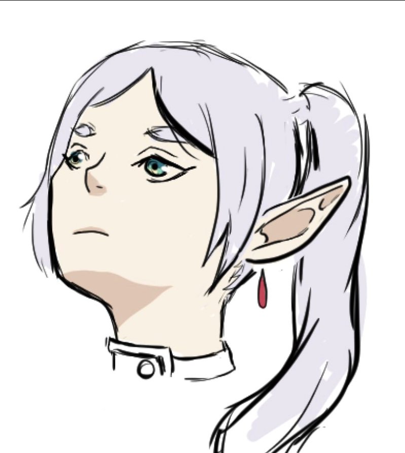 haven't drawn in a long time, here's my quick stab at it #frieren