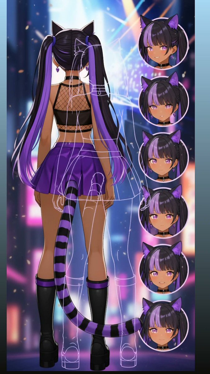 DJ Cyber Violet Black 🟪⬛ 
 She is an artificial intelligence DJ that can appear on stage as a hologram and can shape shift in Cyber space.