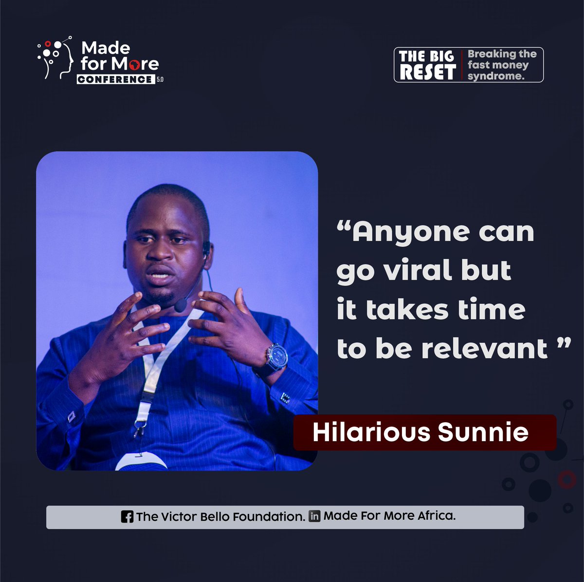 made4moreafrica's tweet image. Powerful insights from Hilarious Sunnie that sparked deep reflection and laughter all at once 💡🔥  

#MadeForMoreAfrica2025 #TheBigReset #MFM2025 #VBF