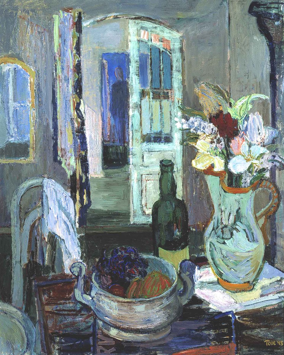 Still life, 1945, by Tove Jansson, Finnish painter, author and illustrator  #WomensArt