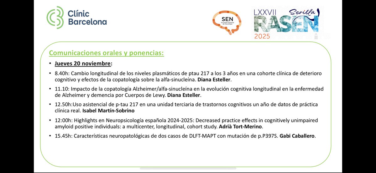 Unitat d’Alzheimer i altres Trastorns Cognitius tweet media