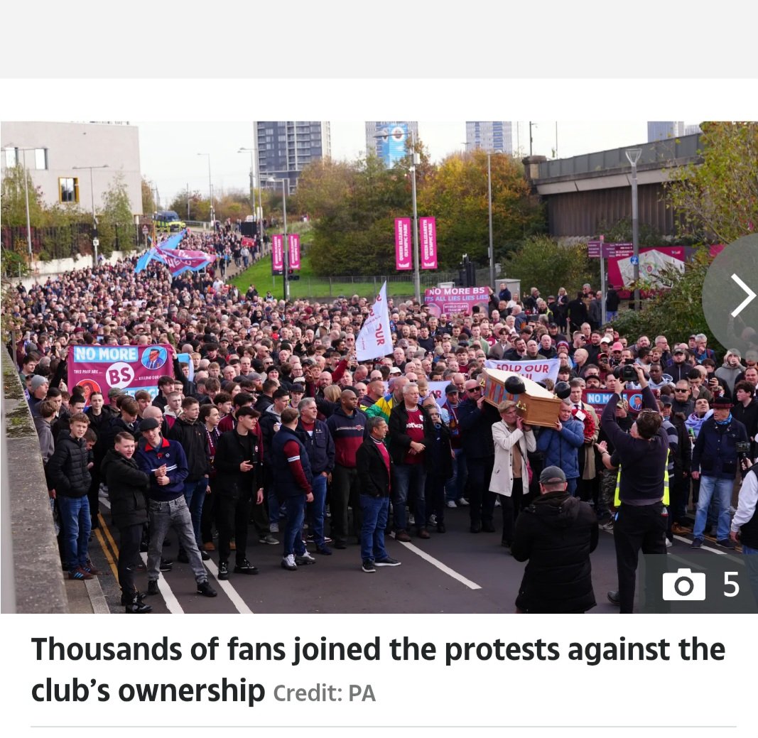 SeahagW999's tweet image. Fifteen years under David Sullivans tenure:
👉🏻 Lies...lies and more lies
👉🏻 zero ambition
👉🏻 phantom player bids
👉🏻 no structure or sustainable strategy 
👉🏻 shocking financial mismanagement over 300m owed in payday loans
👉🏻 bargain basement squad recruitment 
#NoMoreBS #WHUFC