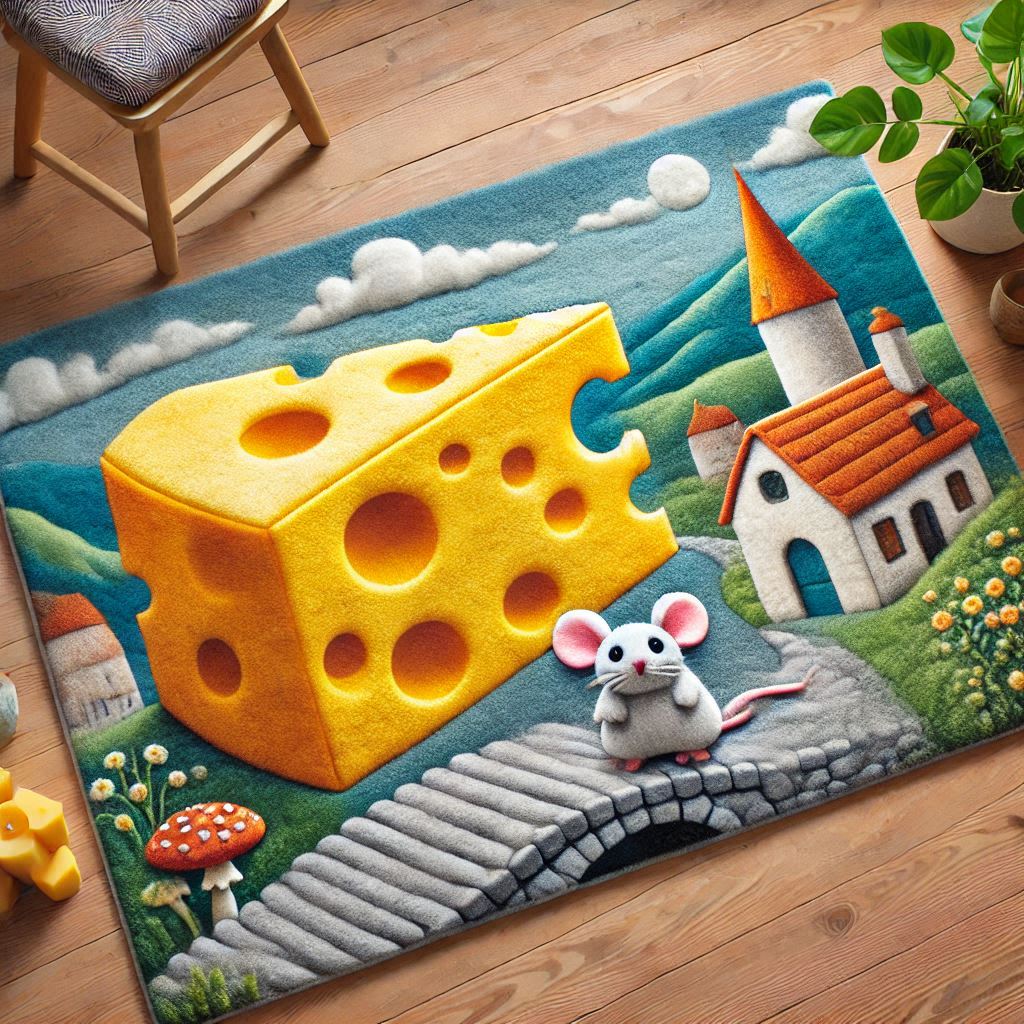 ネズミと大きなチーズのラグ

#AI画像 #羊毛フェルト #フォロバ100：変垢✖