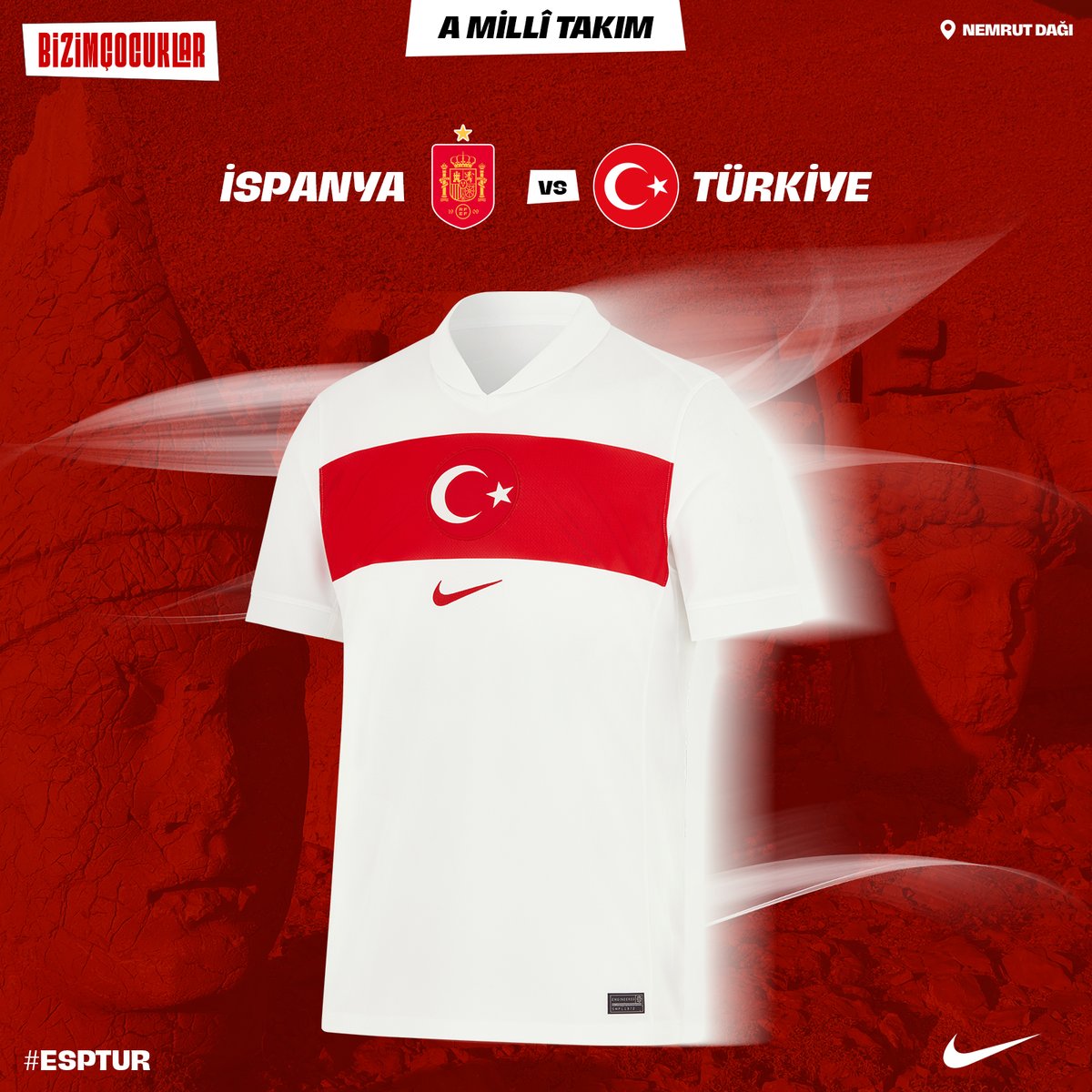 İspanya karşısında sahaya beyaz formamızla çıkacağız.
 
#BizimÇocuklar | #ESPTUR | #FIFAWorldCup I <a href="/Nike/">Nike</a>