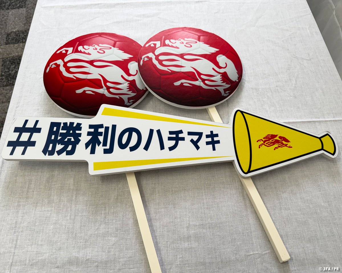 🔹#キリン勝利のハチマキ🔹 国立競技場 場外 KIRINブースでは、「勝利