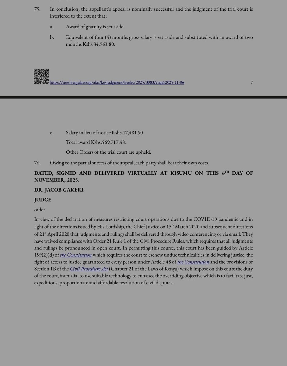 Employer has been ordered to pay Ksh 569,717 to a househelp they were paying Ksh 4,000 a month.
The court found she was underpaid for years, denied leave, no NSSF, no house allowance, and unfairly kicked out after falling sick.

Domestic workers are not slaves.
Pay people what